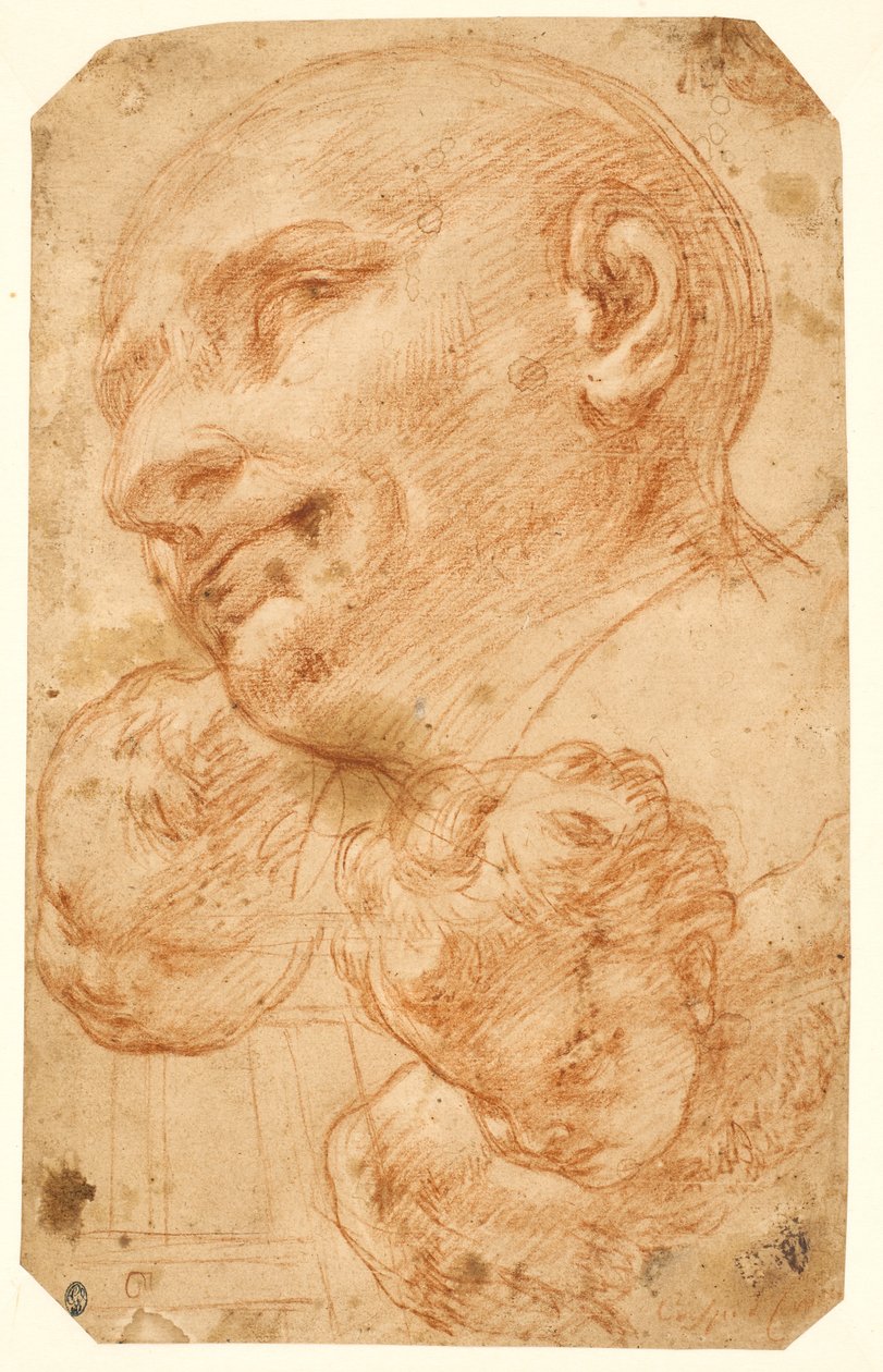 St Charles Borromeo ve iki melek başları by Giacinto Brandi