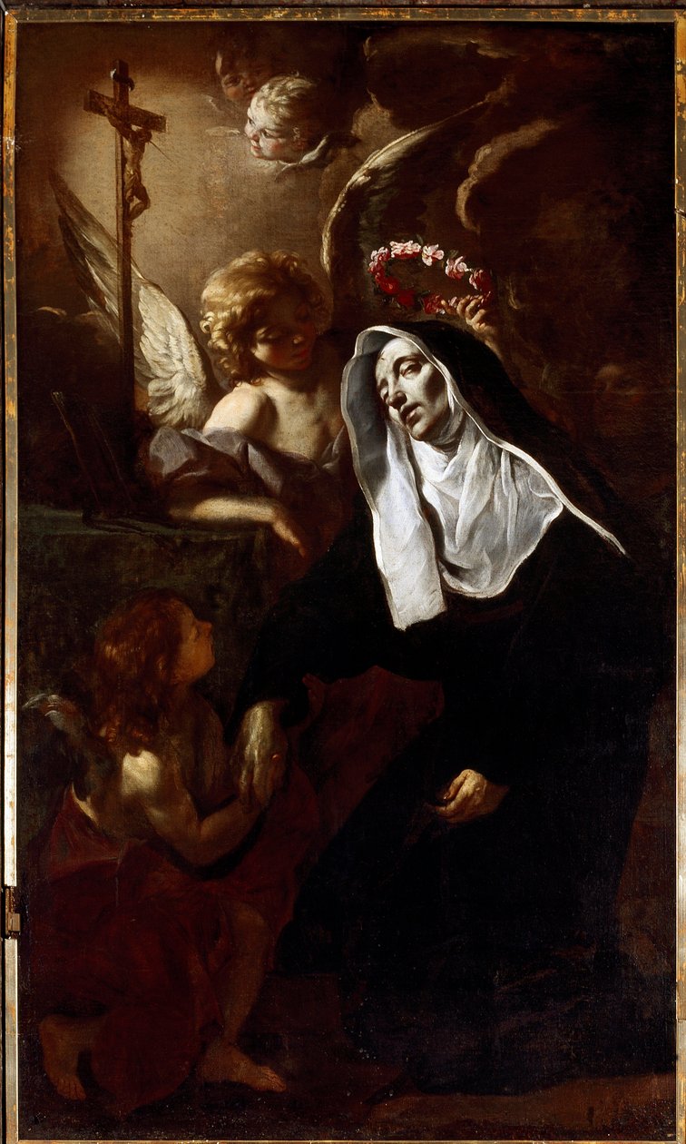 Aziz Rita de Cascia ecstasy içinde (Resim by Giacinto Brandi