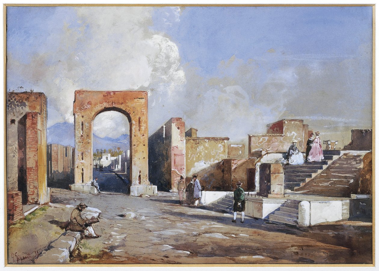 İtalya, Pompeii Kazıları by Giacinto Gigante
