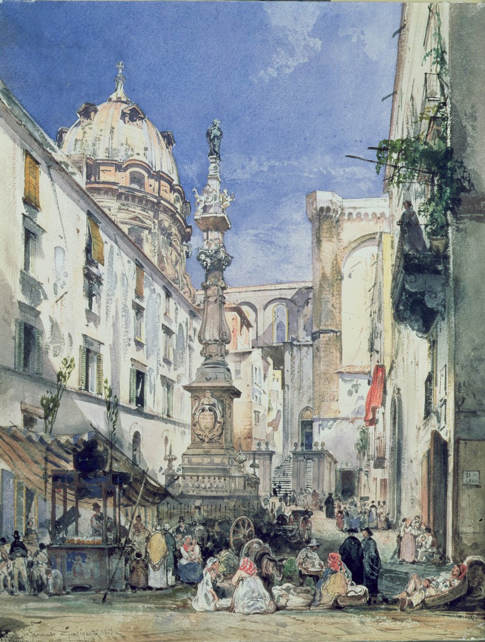 Piazzetta Riario Sforza, 1849 by Giacinto Gigante