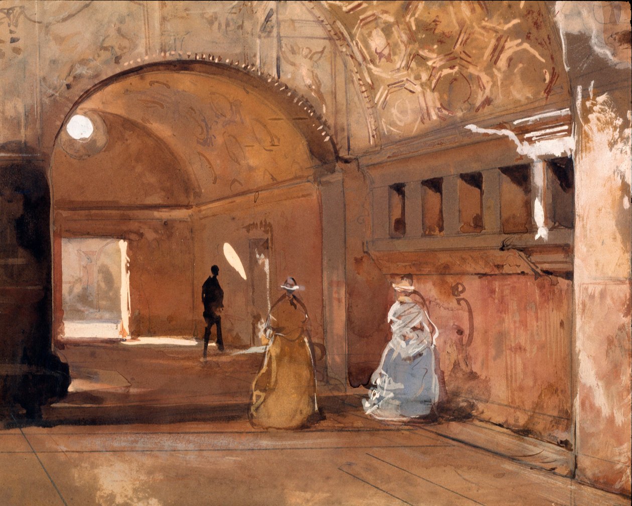 Pompei Hamamları Suluboya Giacinto Gigante (1806-1876) 19. yüzyıl Ulusal Modern Sanat Galerisi, Roma by Giacinto Gigante