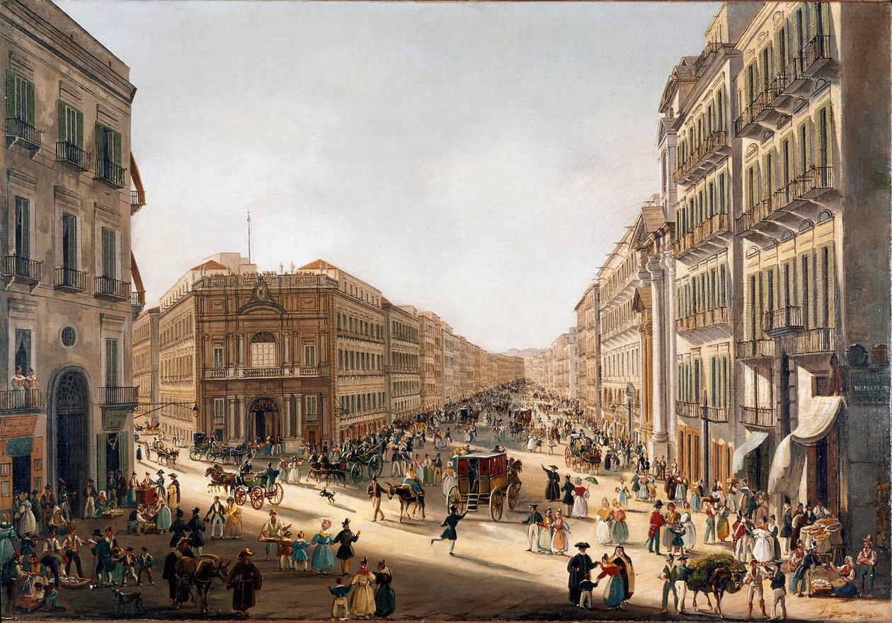 Sokağın görünümü Toledo a Napoli (Napoli
