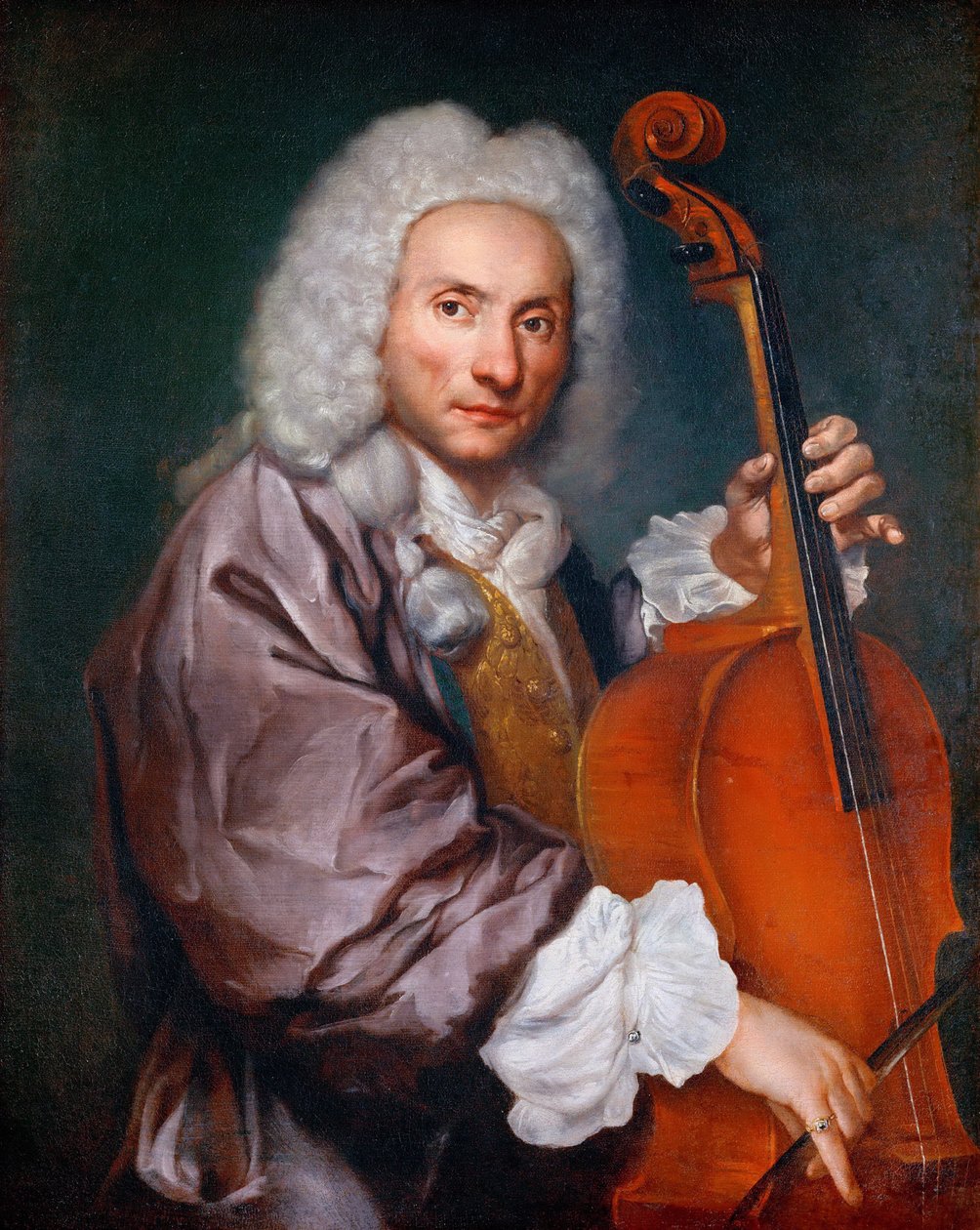 Barok: Ceruti par Bir Çellist Portresi, Giacomo Antonio (1698-1767), c. 1745. Tuval üzerine yağlı boya, 92x74. Sanat Tarihi Müzesi, Viyana by Giacomo Ceruti