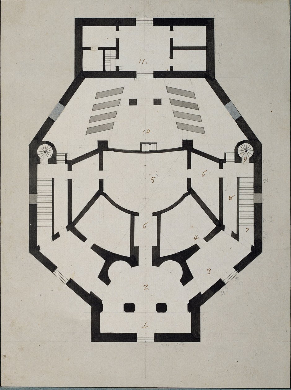 Üst Kat Planı by Giacomo Antonio Domenico Quarenghi