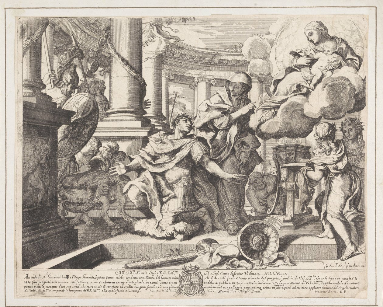 İmparator Augustus ve Tiburtine Sibyl by Giacomo Barri