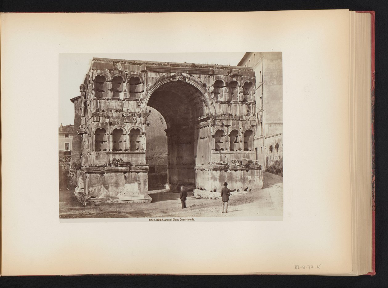 Boog van Janus te Roma, İtalya Roma. Janus'un dört yüzlü yayı (nesne üzerindeki başlık) by Giacomo Brogi