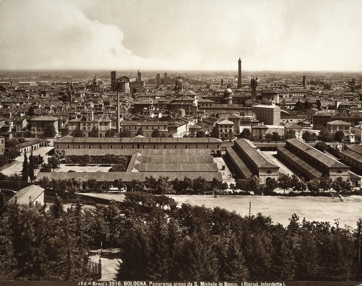 Bologna şehrinin panoraması: Bosco