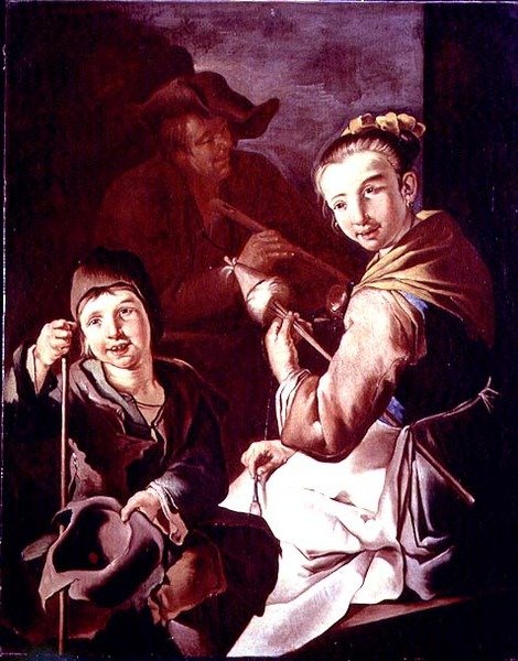 Spinner (tuval üzerine yağlı boya) by Giacomo Francesco Cipper