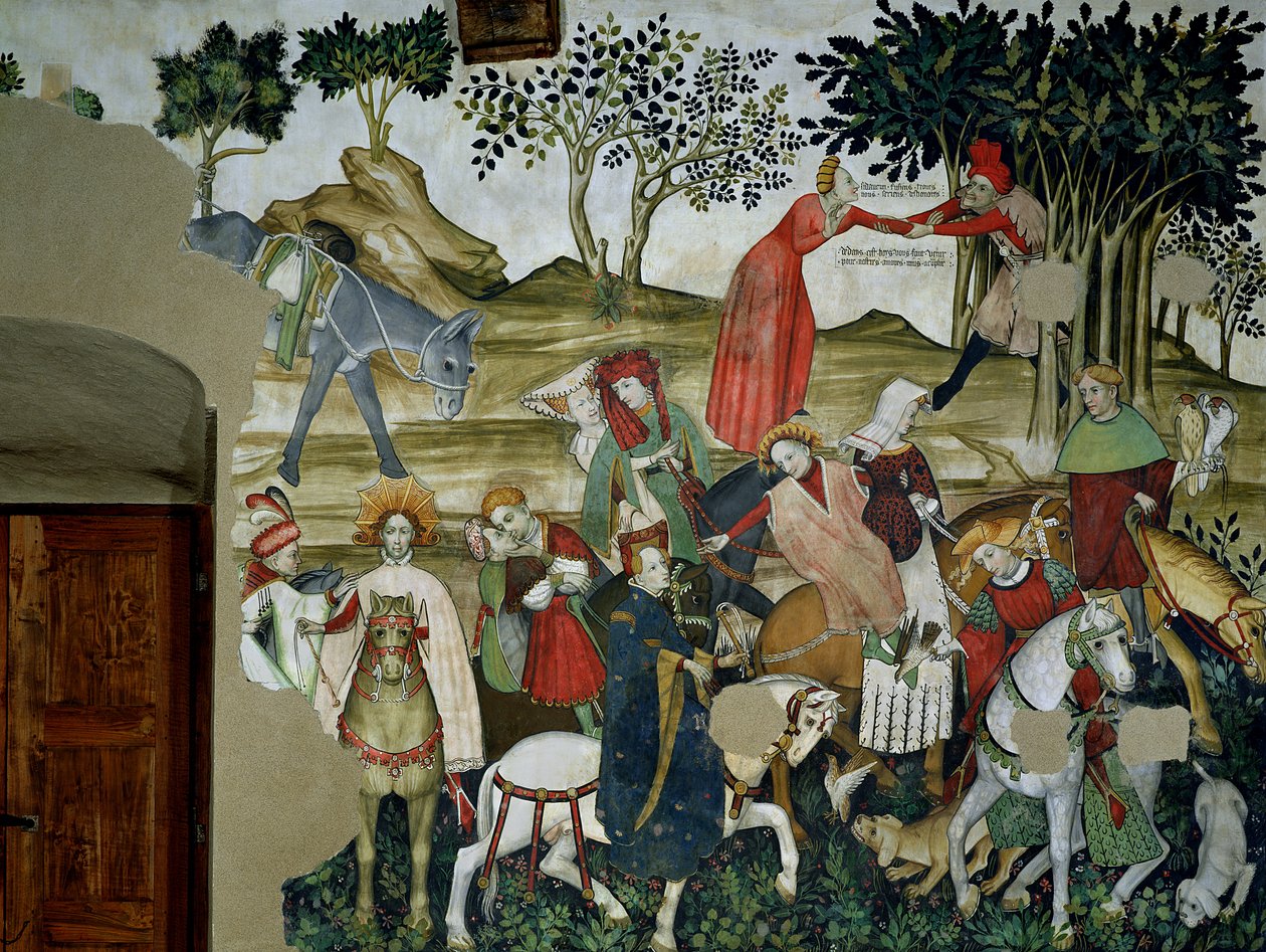 Hayat Çeşmesi, çeşmeye dönüşü tasvir eden detay, 1418-30 by Giacomo Jaquerio