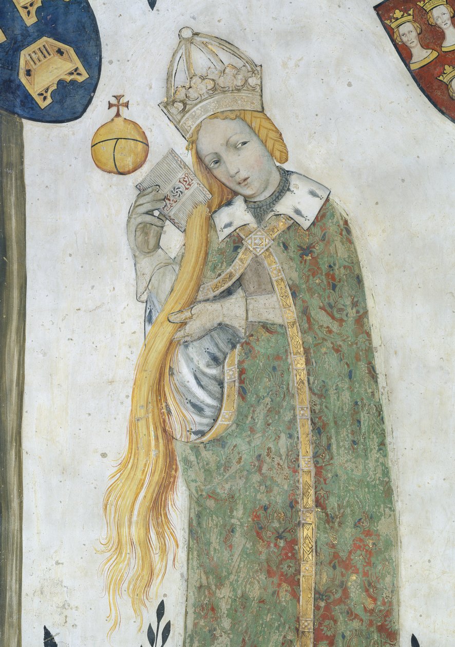 The Nine Worthies and the Nine Worthy Kadın, Etiyopya'nın saçlarını tararkenki detayı by Giacomo Jaquerio