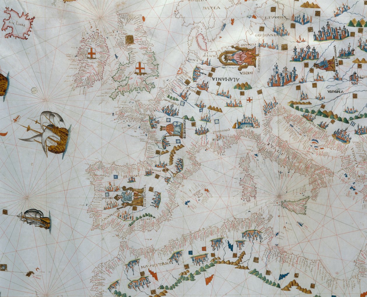 Bir Deniz Haritası, 1564 by Giacomo Maggiolo