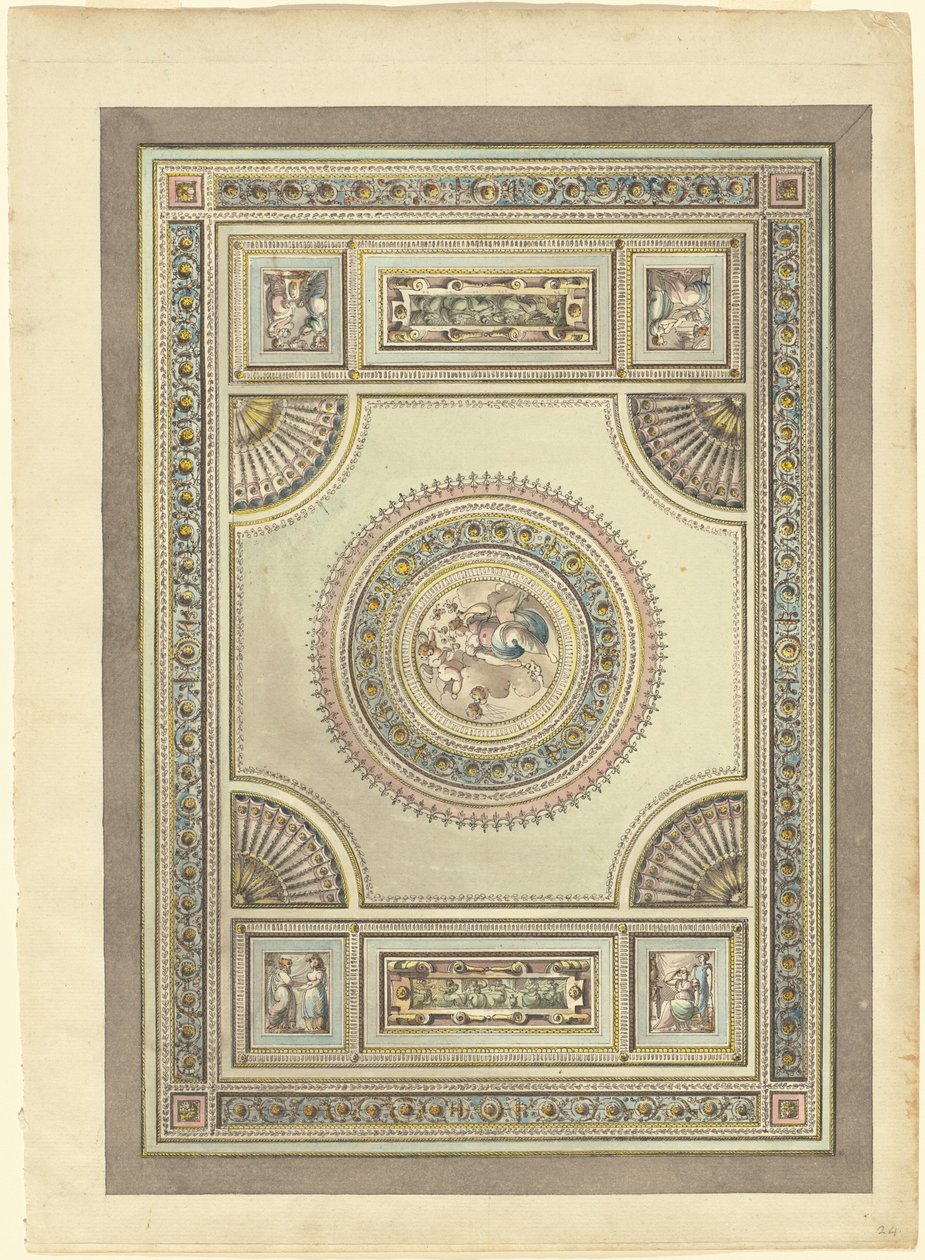 Bahar Alegorisiyle Süslü Bir Tavan by Giacomo Quarenghi