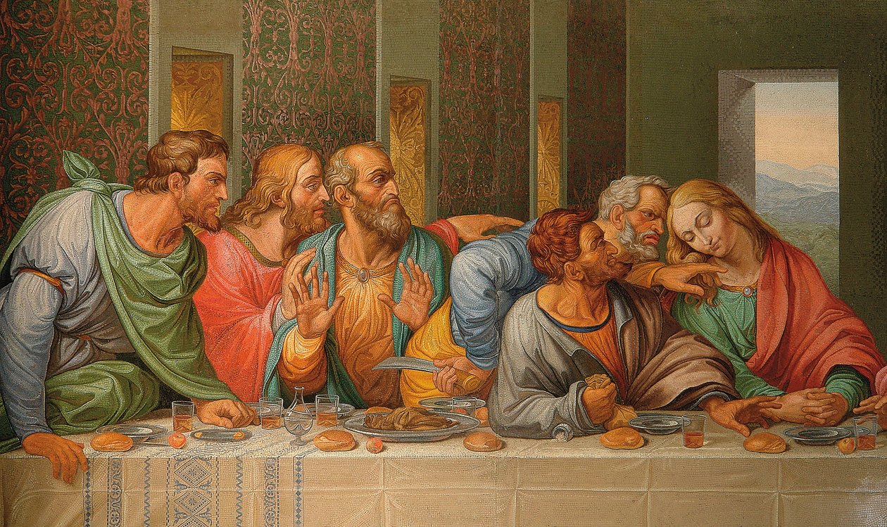 Mikromozaik masa üstü, Roma, 18. yüzyılın sonları by Giacomo Raffaelli