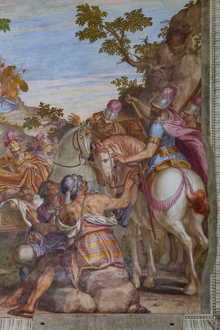 Darius'un cesedini bir manto ile örten Büyük İskender, Ana Salon by Giambattista (1526 78) Zelotti