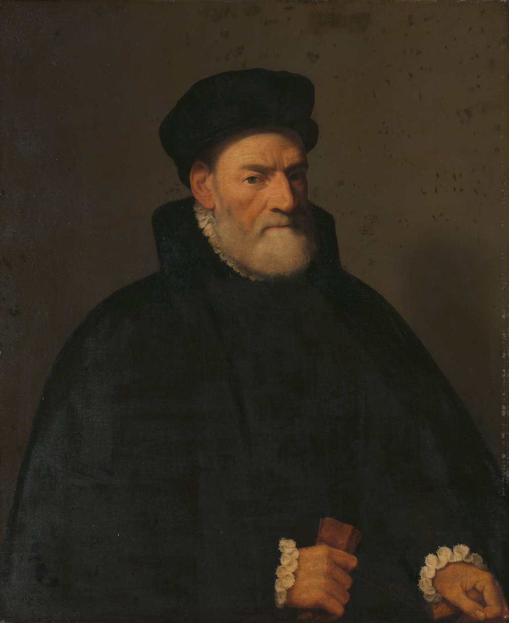 Yaşlı Bir Adamın Portresi, muhtemelen Vercellino Olivazzi, Bergamo Senatörü by Giambattista Moroni (attributed to)