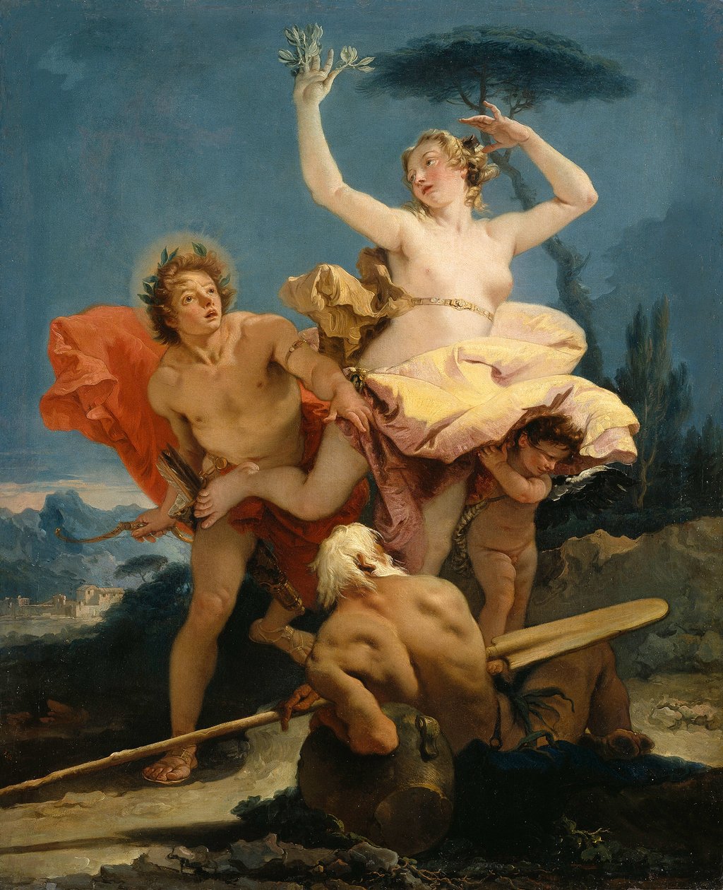 Apollo ve Daphne, 1743-1745. by Giambattista Tiepolo