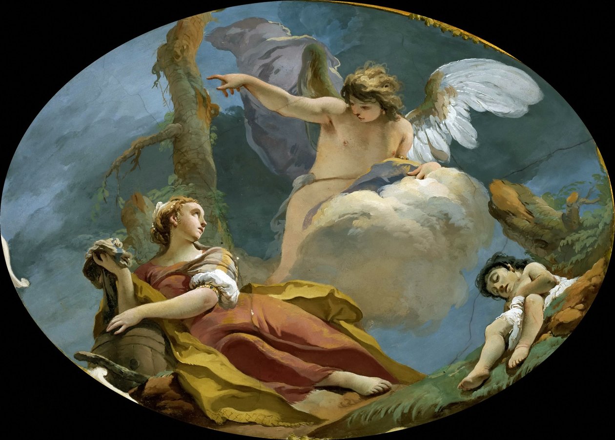 Çölde Hacer ve İsmail, yaklaşık 1728. by Giambattista Tiepolo