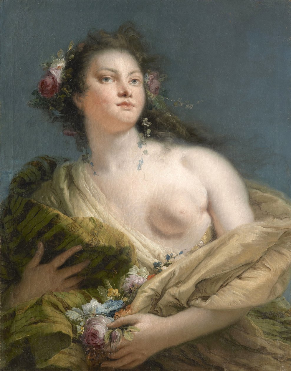 Bir Hanımefendinin Flora Olarak Portresi, yaklaşık 1760. by Giambattista Tiepolo
