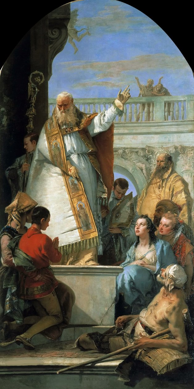Aziz Patrick, İrlanda Piskoposu, yaklaşık 1746. by Giambattista Tiepolo