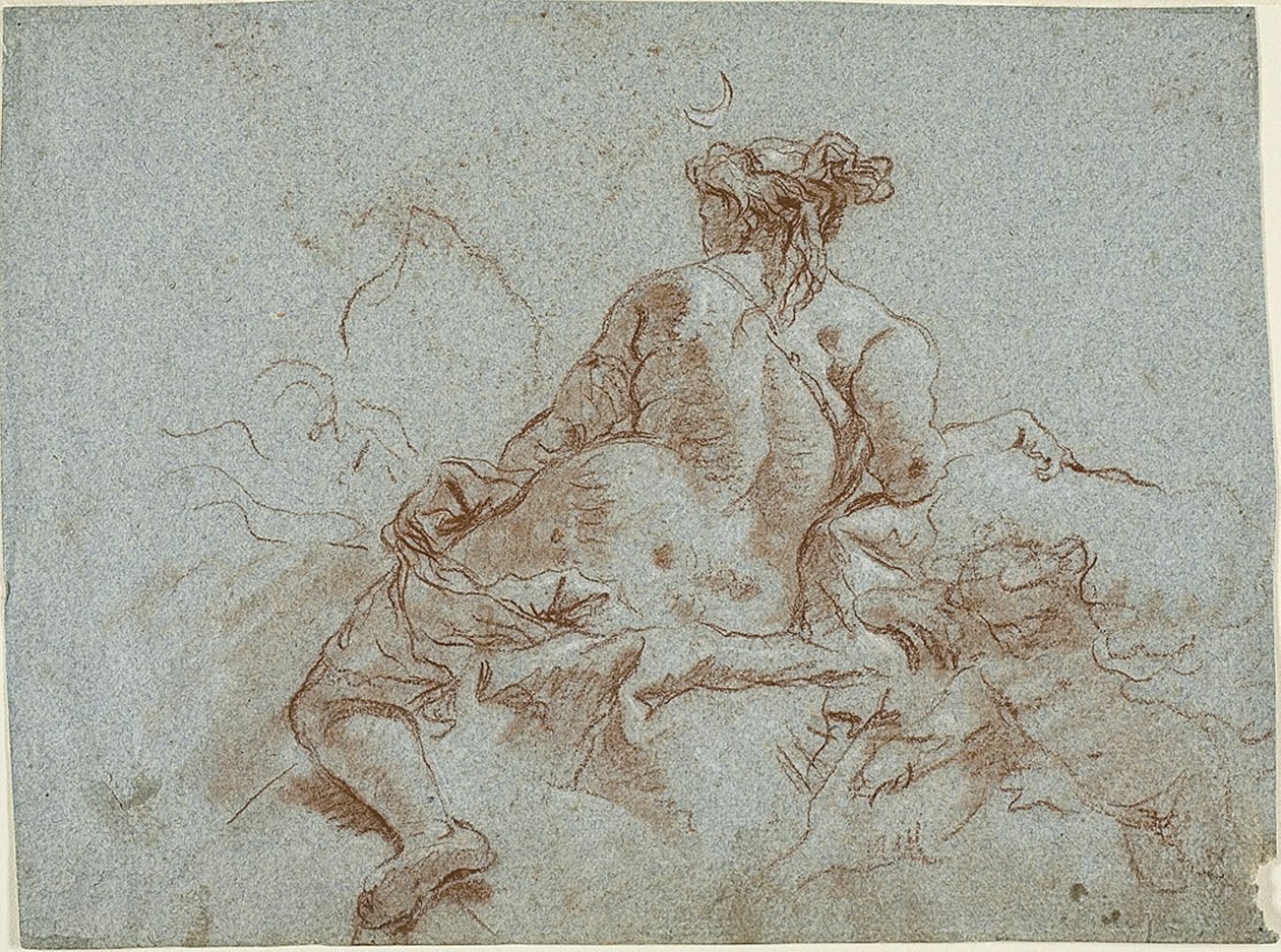 Detay için Çalışma: Tanrıça Diana by Giambattista Tiepolo