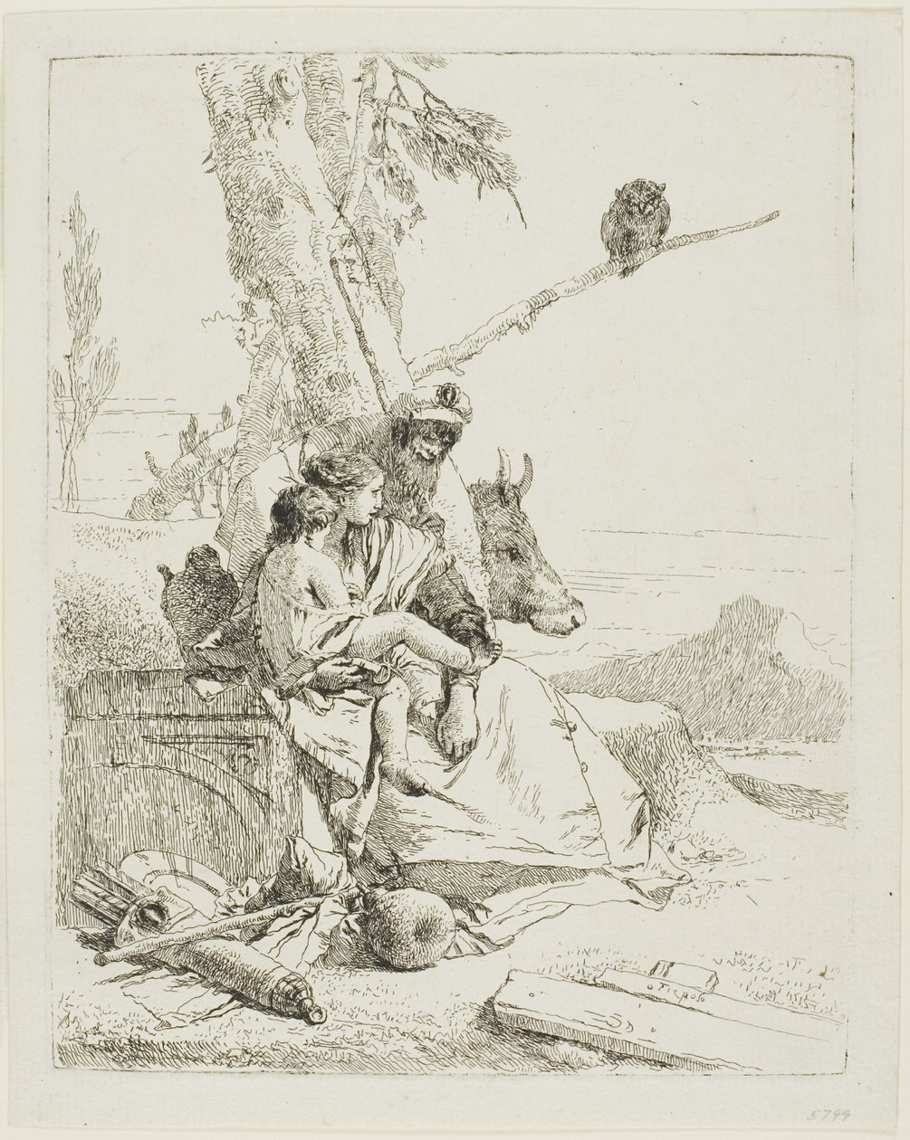 Doğulu Köylü Ailesi, Scherzi'den by Giambattista Tiepolo