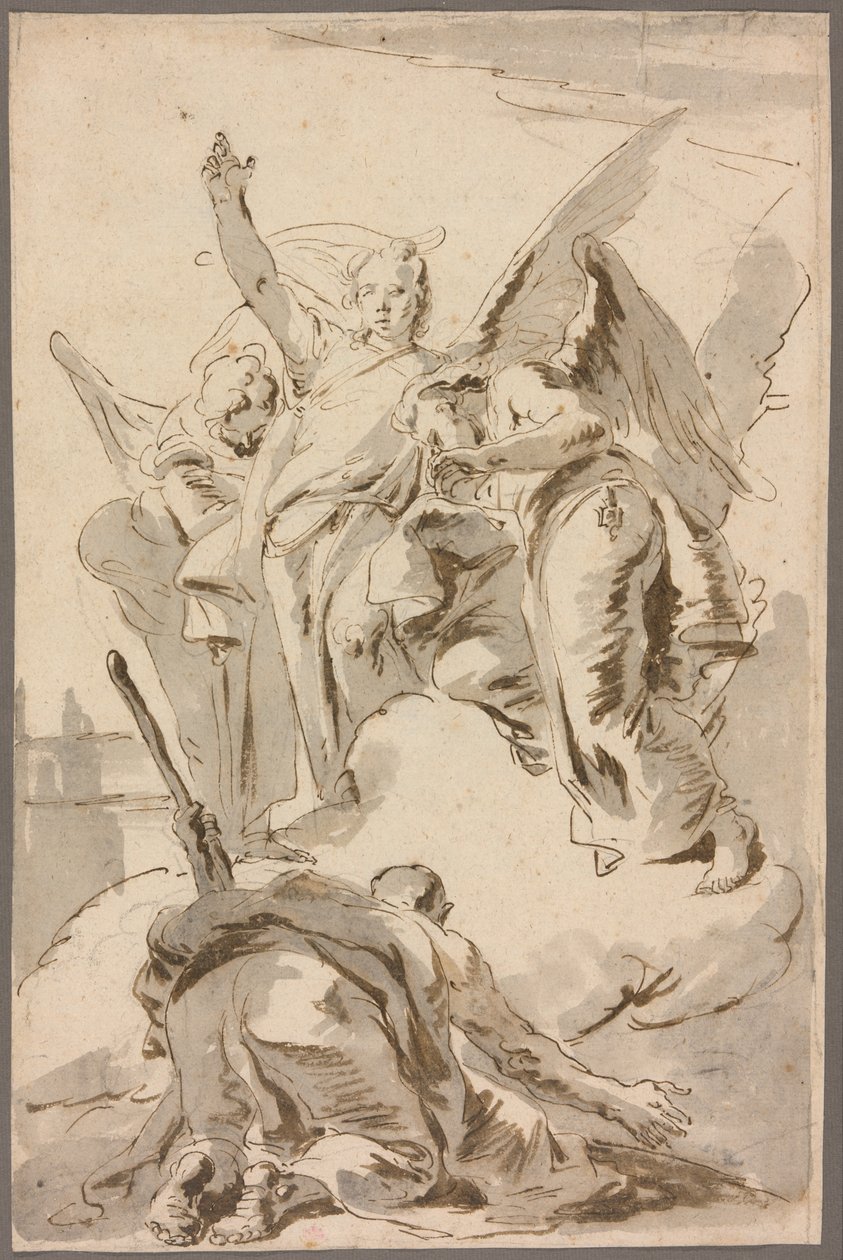 İbrahim'e Görünen Üç Melek by Giambattista Tiepolo