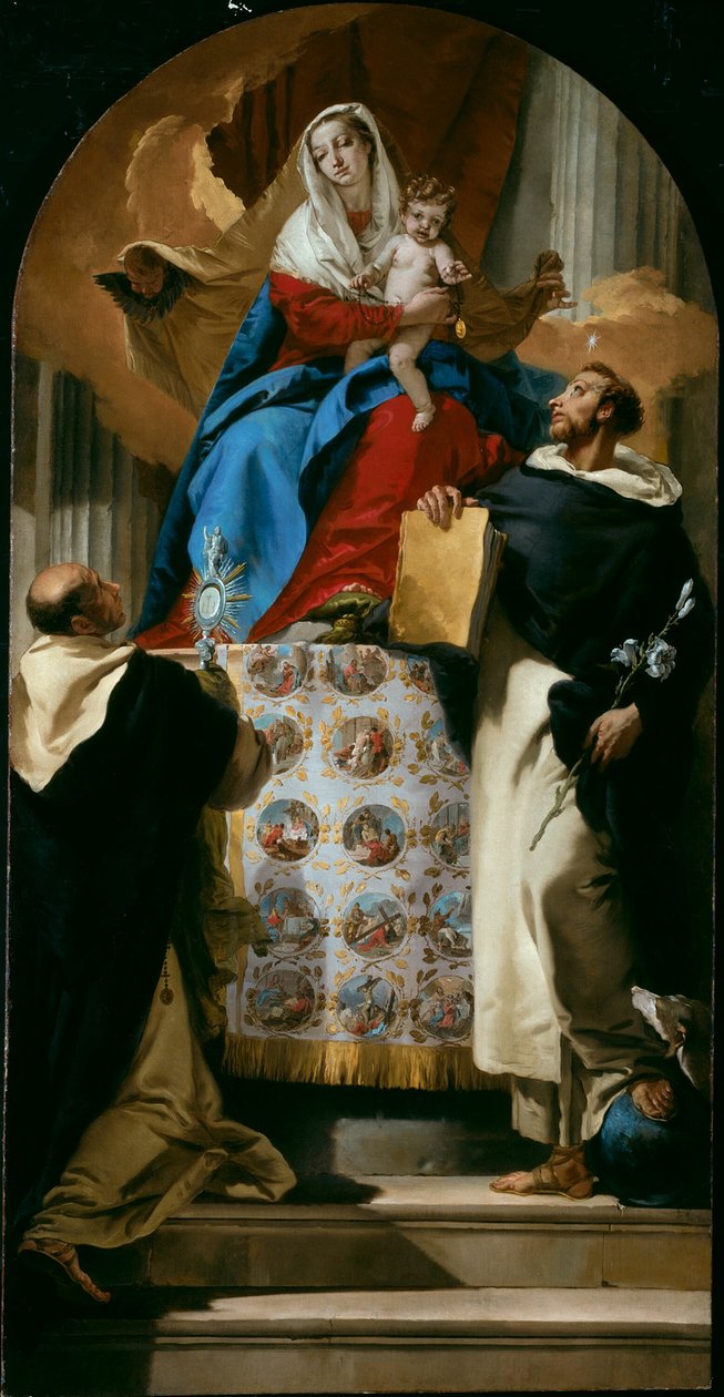 Aziz Dominic ve Sümbül ile Bakire ve Çocuk by Giambattista Tiepolo