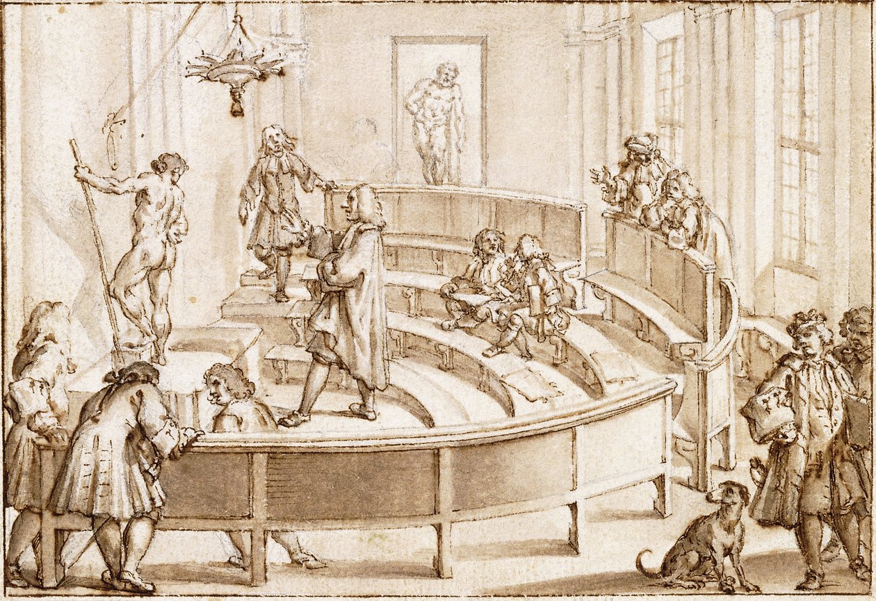 Academia Clementina, Bologna, Çizim Ustası Tarafından Konumlandırılan Bir Çıplak ile, Farnese Herkül ötesinde by Giampietro Zanotti