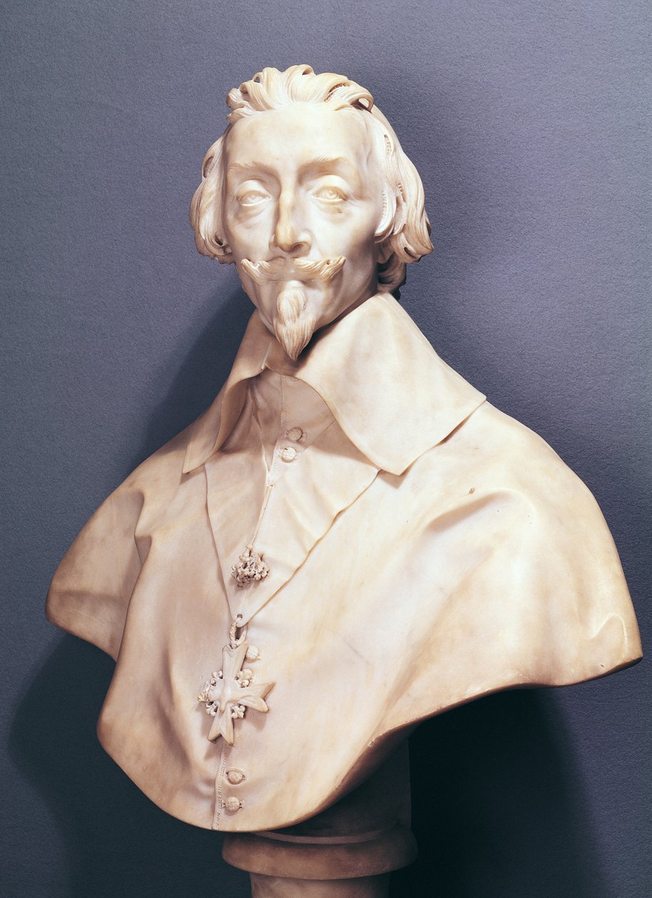 Kardinal Richelieu'nun (1585-1642) büstü 1642 dolayları (mermer) by Gian Lorenzo Bernini
