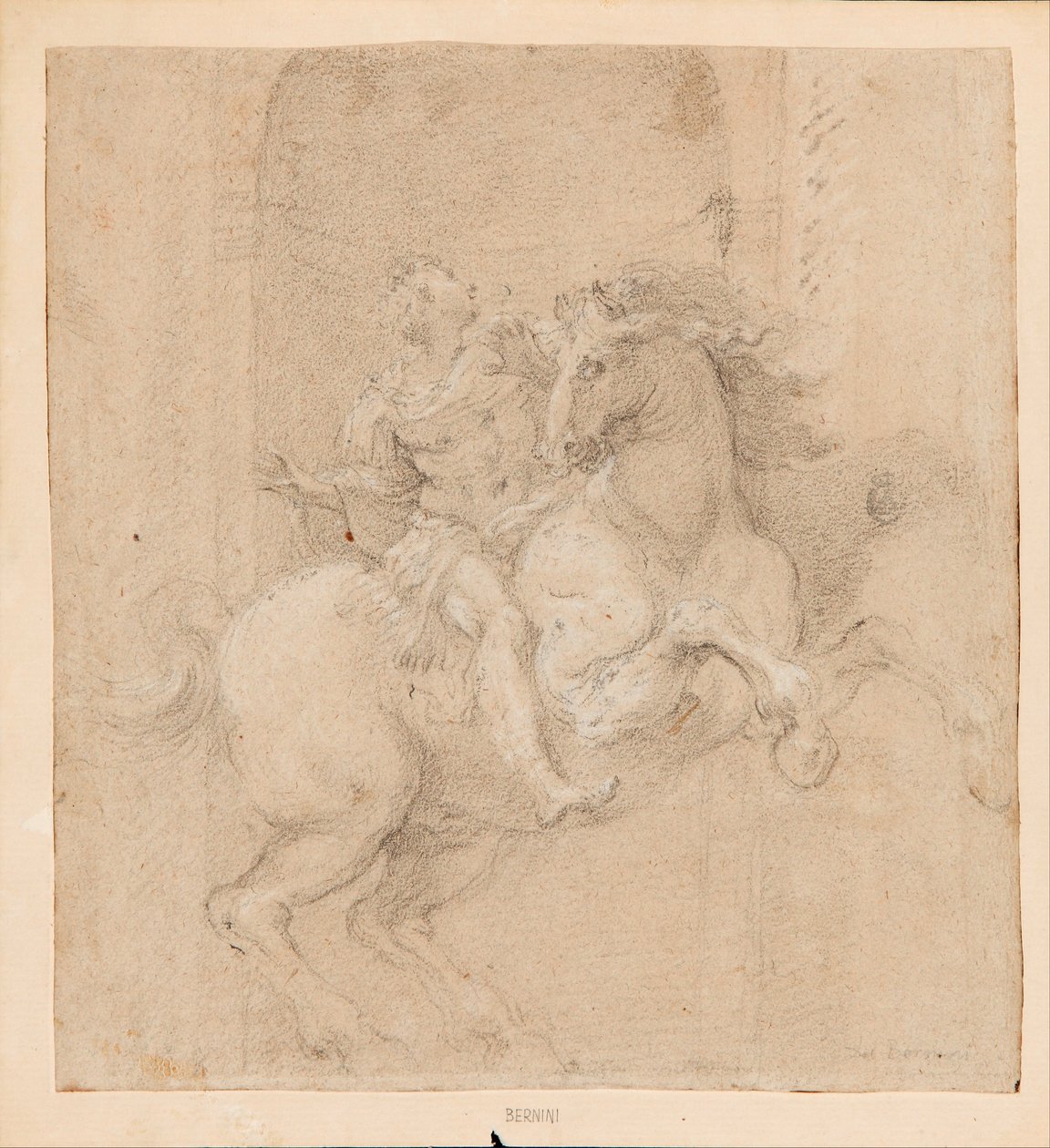 İmparator Konstantin at sırtında. by Gian Lorenzo Bernini