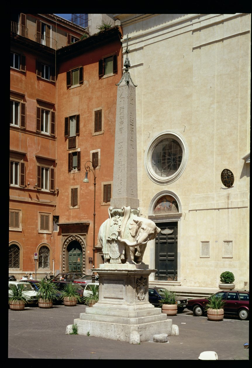 Mısır Dikilitaşını Taşıyan Fil, 1667 by Gian Lorenzo Bernini