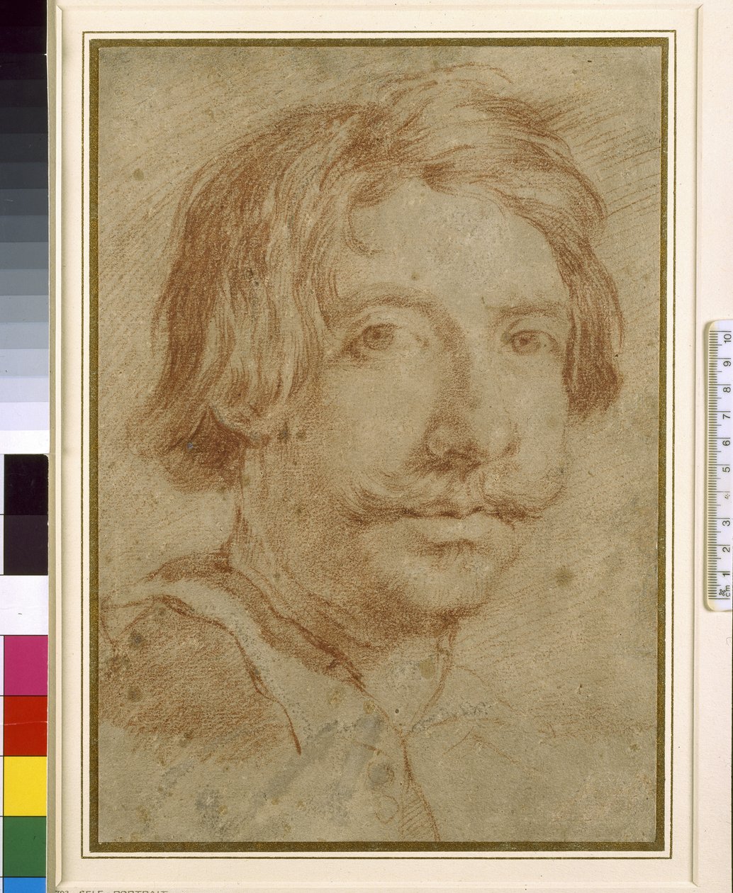 Sözde Otoportre, 17. yüzyıl (kağıt üzerinde kırmızı tebeşir) by Gian Lorenzo Bernini