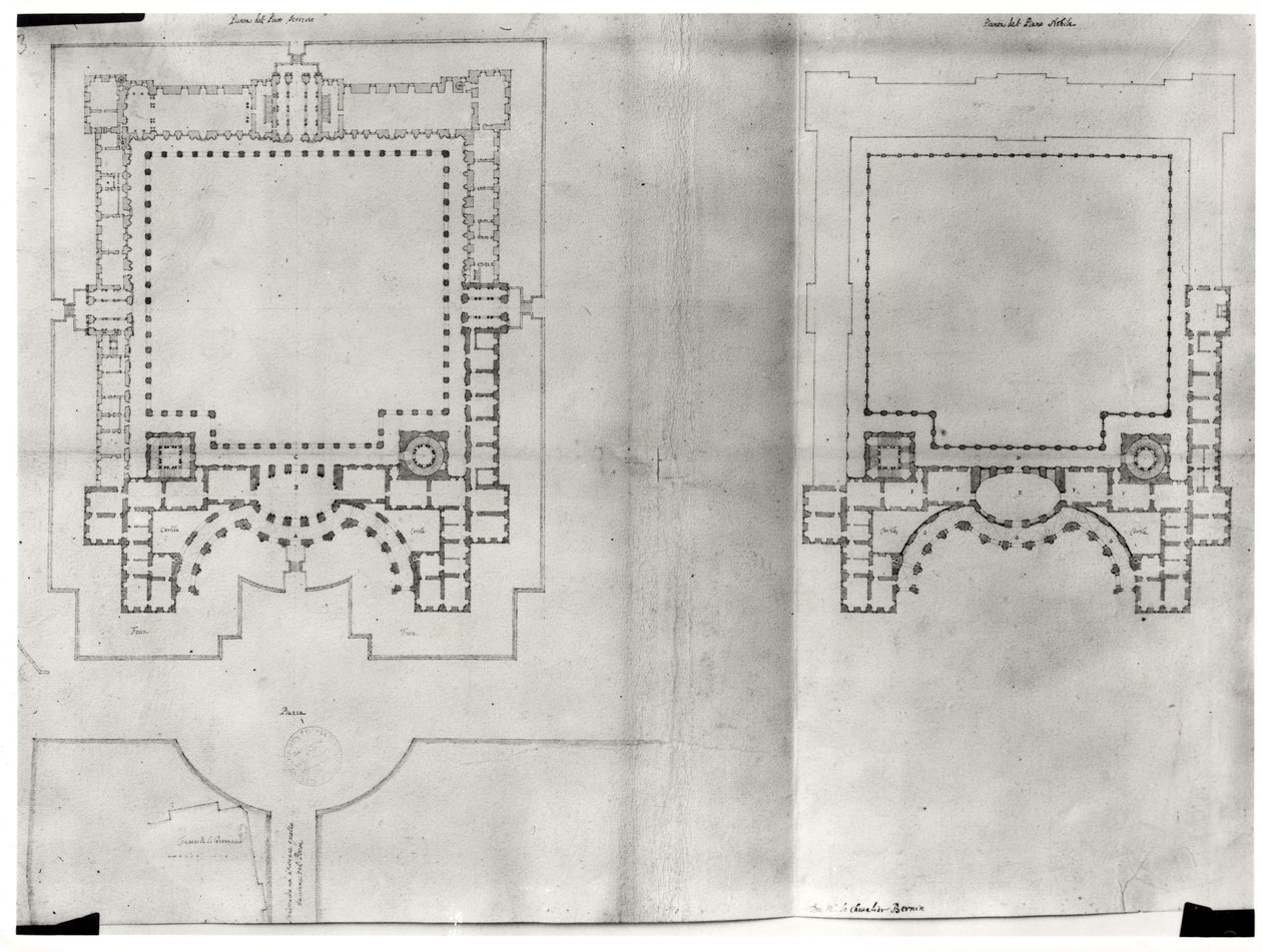 Louvre için ilk proje için iki plan, 