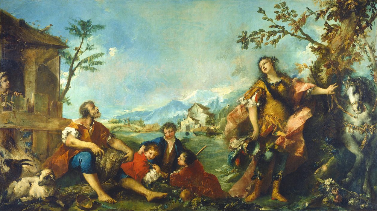 Erminia ve Çobanlar by Gian Antonio Guardi and Francesco Guardi