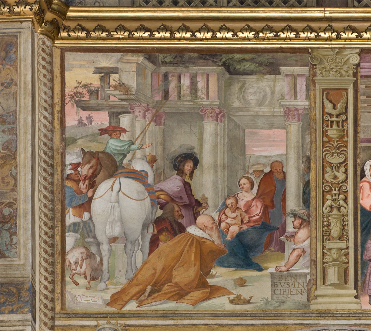 Orta Aave, Beşinci Kuzey Açıklığı, Magi'nin Hayranlığı, Gian Francesco Bembo by Gian Francesco Bembo