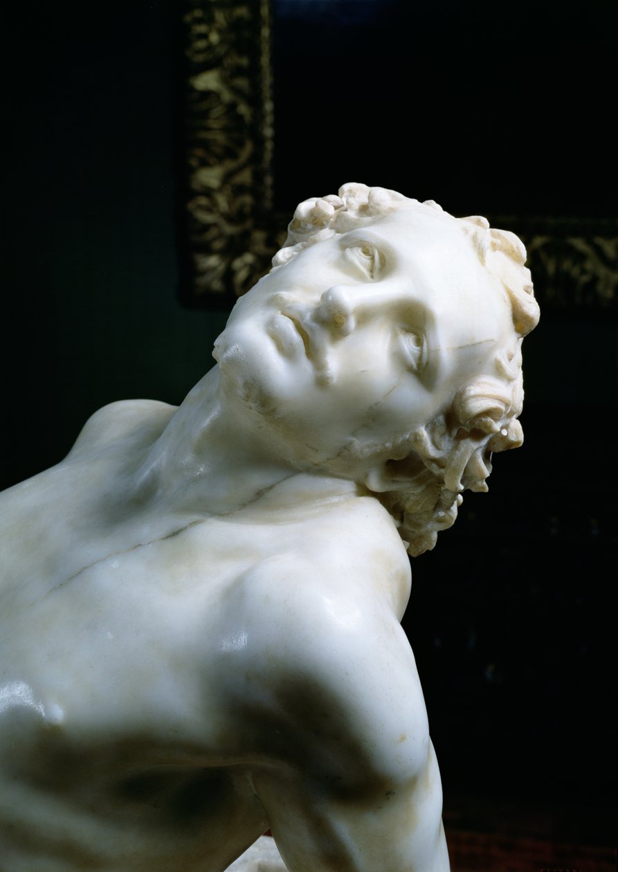 Aziz Lawrence Şehitliği, aziz başı detayı, 1613 mermer detayı 106230 by Gian Lorenzo Bernini