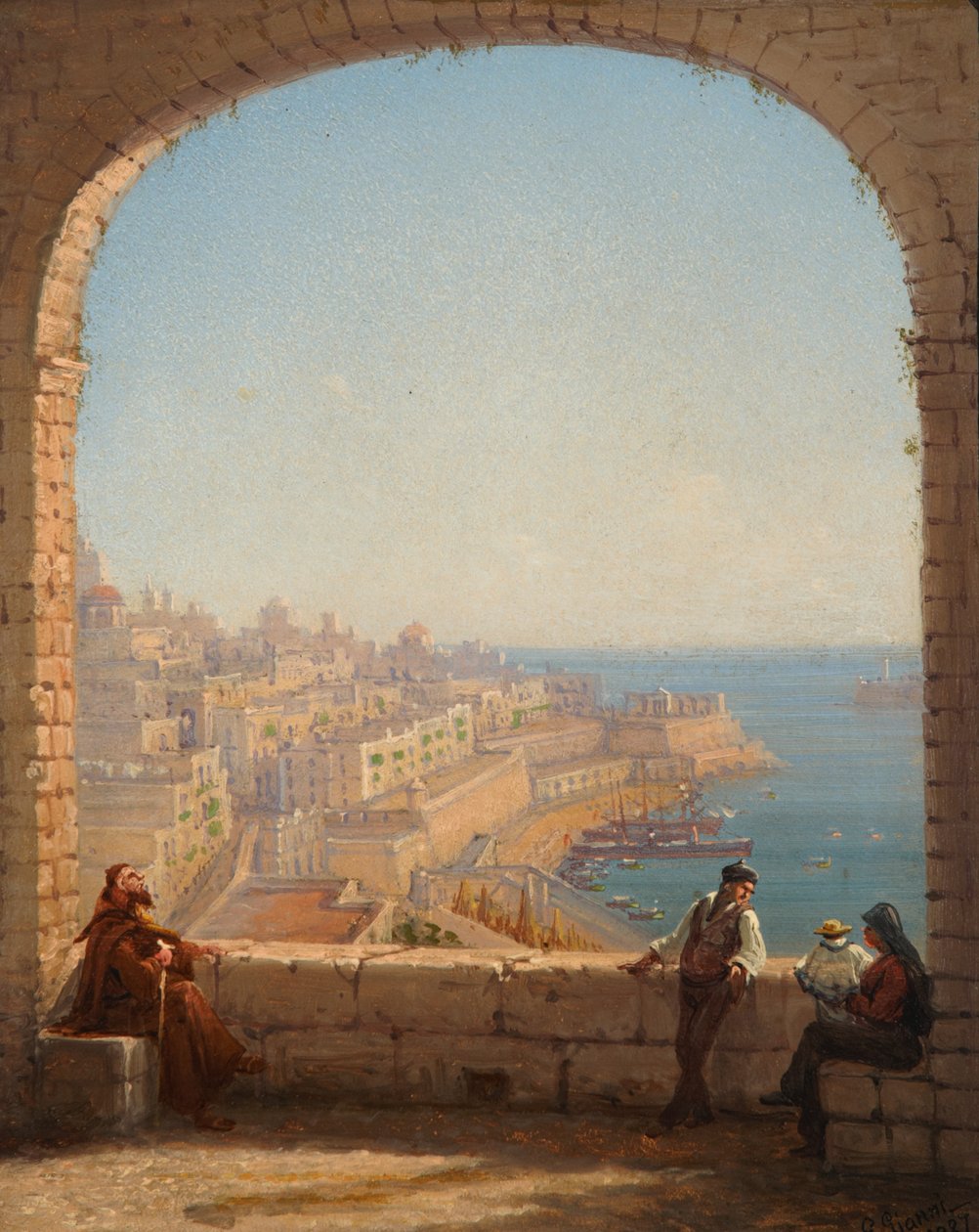 Fort St Elmo, Valetta, 1887 by Giancinto Gianni
