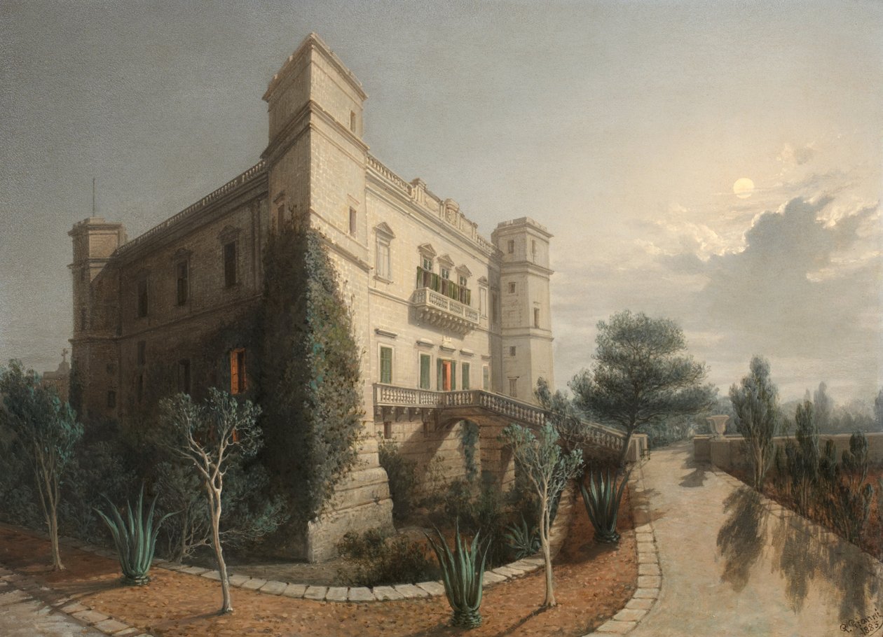 Verdala Sarayı, 1888 by Giancinto Gianni
