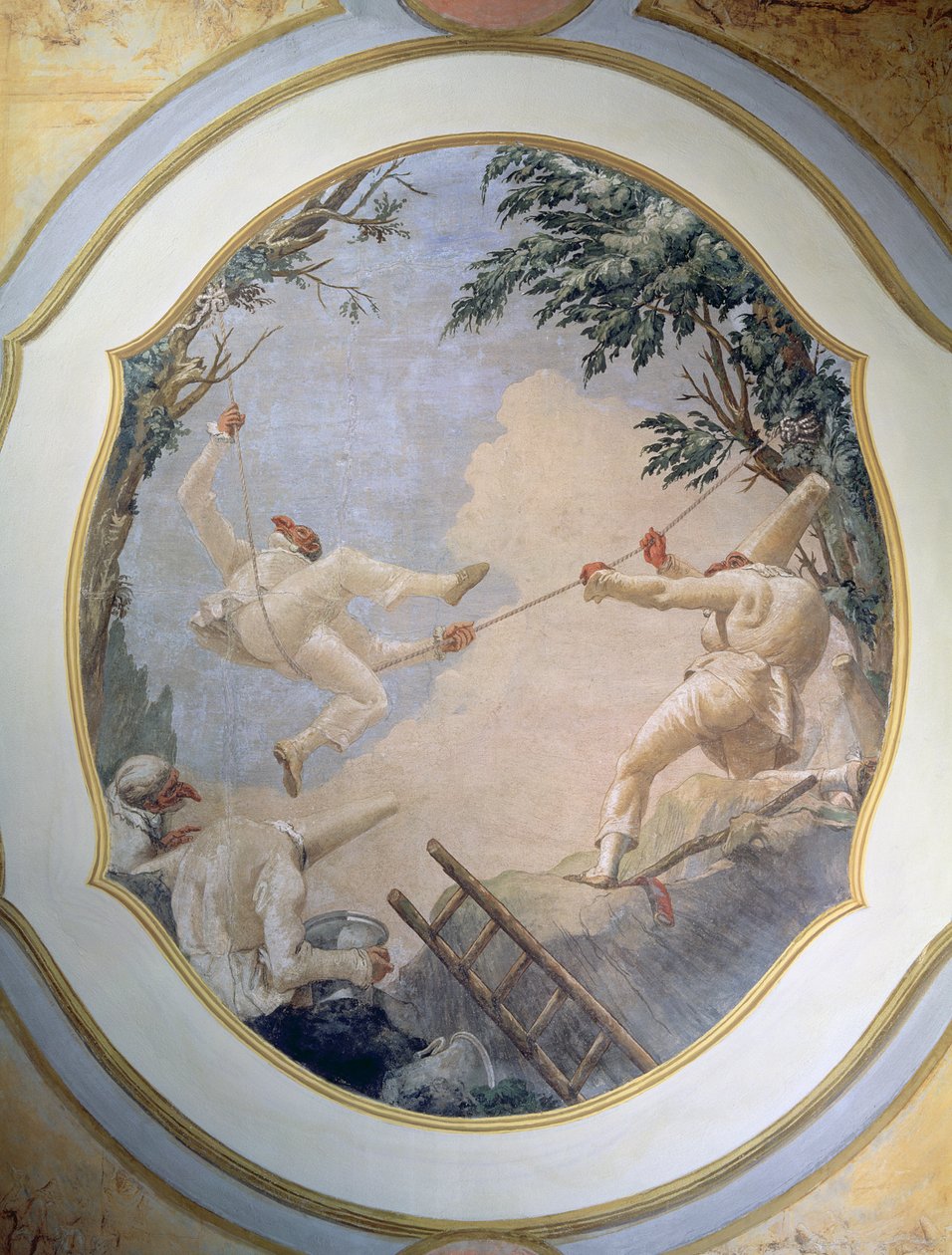ಪುಲ್ಸಿನೆಲ್ಲಾ ಆನ್ ಎ ಸ್ವಿಂಗ್, 1797 ಟರ್ಕ್ by Giovanni Domenico Tiepolo