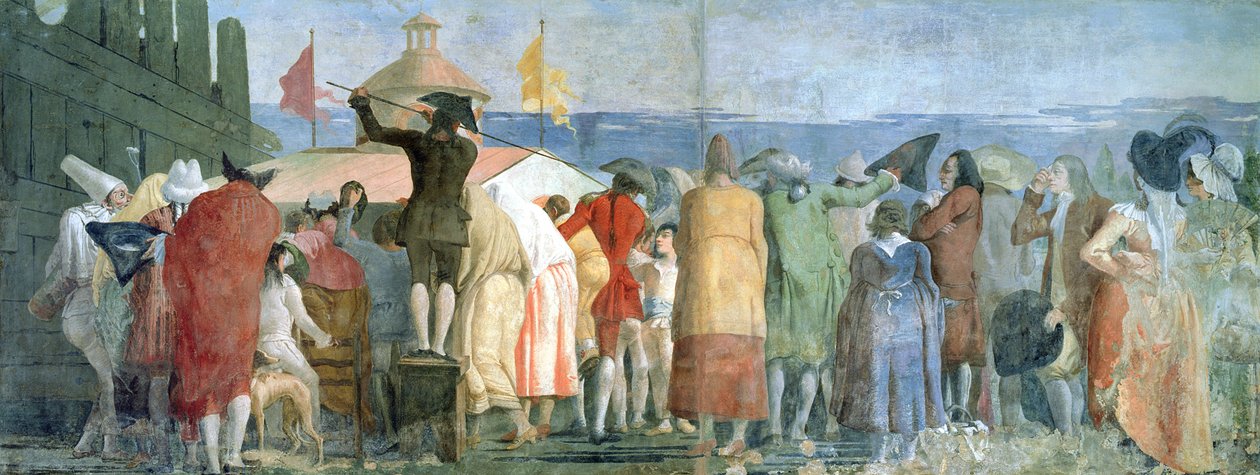 Yeni Dünya, 1791-97 fresk) (ayrıca bkz. 230499) by Giovanni Domenico Tiepolo