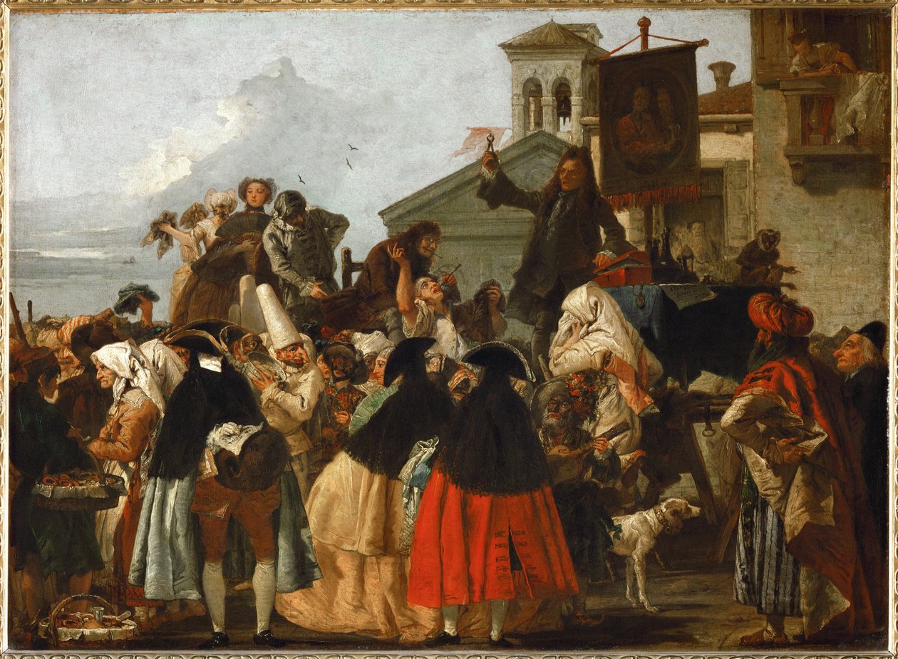 Le charlatan - dişçi c.1754-55 ... by Giandomenico (1727-1804) Tiepolo