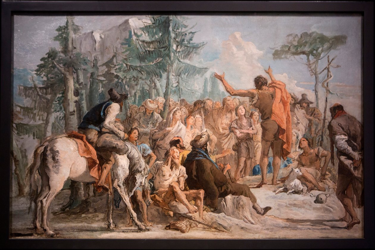 Vaftizci Yahya kalabalığa iyi haberi duyuruyor by Giovanni Domenico Tiepolo