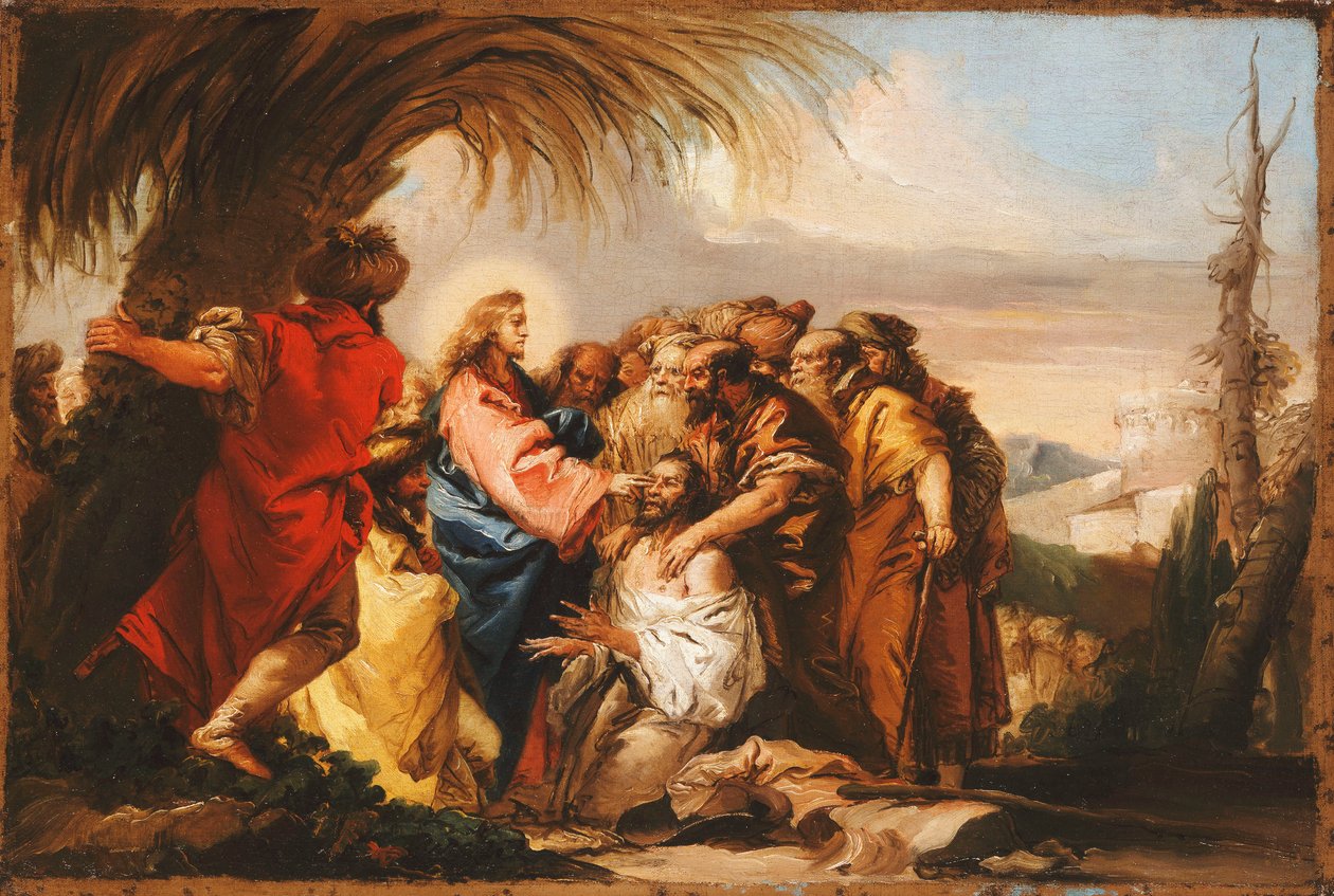 Kör Adamı İyileştiren Mesih, c.1751 by Giovanni Domenico Tiepolo