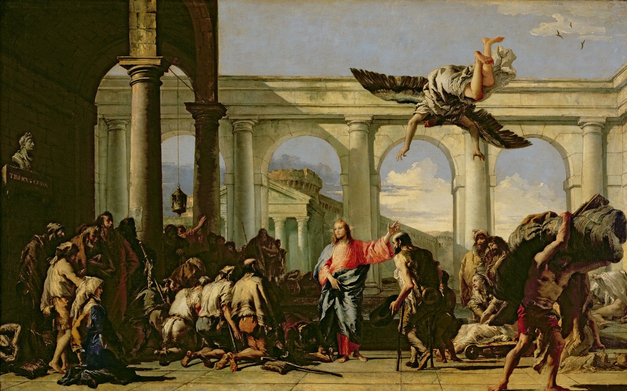 İsa, Bethesda Havuzunda Felçliyi İyileştiriyor, c.1759 by Giovanni Domenico Tiepolo