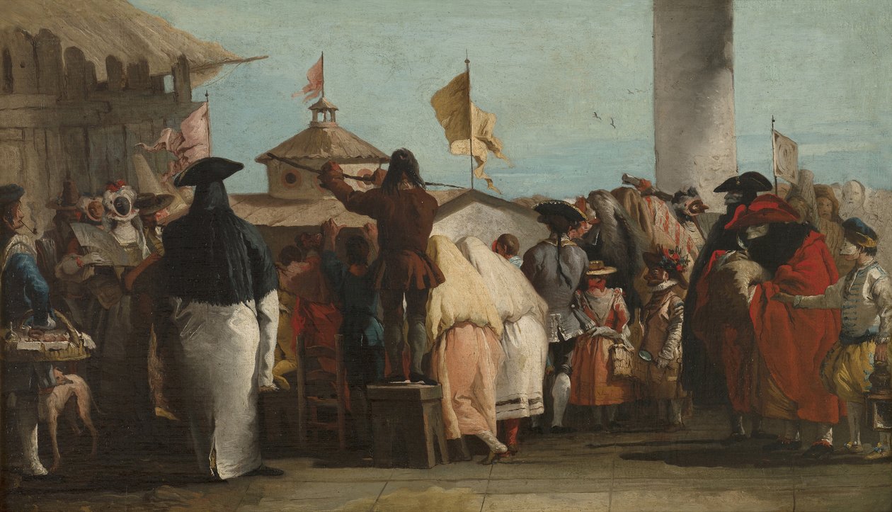Mondo Novo, yaklaşık 1764-1765 by Giovanni Domenico Tiepolo