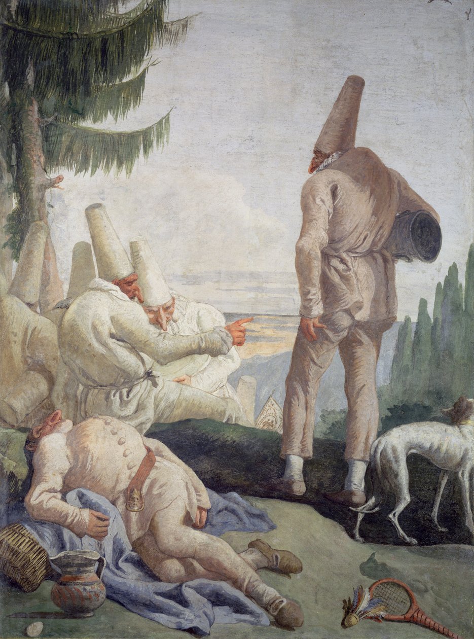 Pulcinella tatilde by Giovanni Domenico Tiepolo