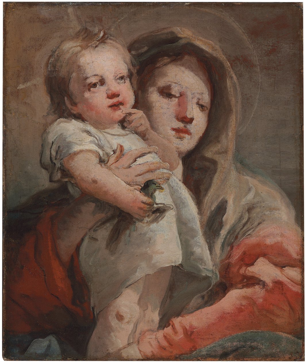 Saka kuşu ile Madonna ve Çocuk by Giovanni Domenico Tiepolo
