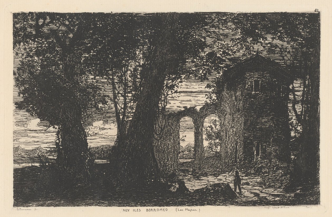 Aux Iles Borromeo [Maggiore Gölü] (Borromean Adalarında [Maggiore Gölü]) by Giberto Borromeo