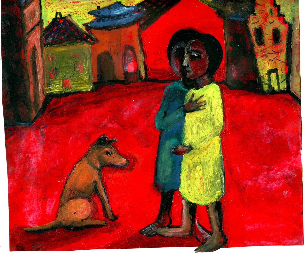 Kahverengi Köpek, 2004, (karma teknik) by Gigi Sudbury