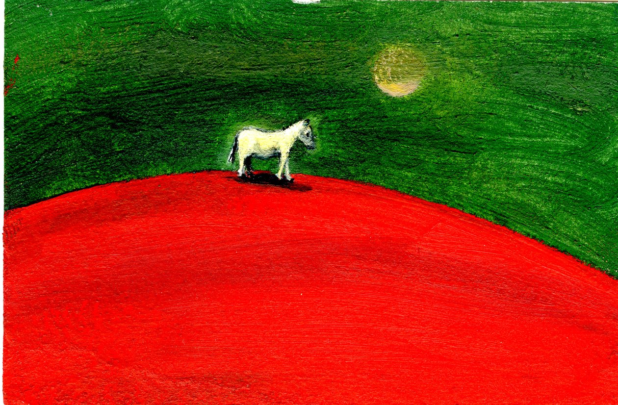 Yeşil Gece, 2004, (kağıt üzerinde petrol ve gesso) by Gigi Sudbury